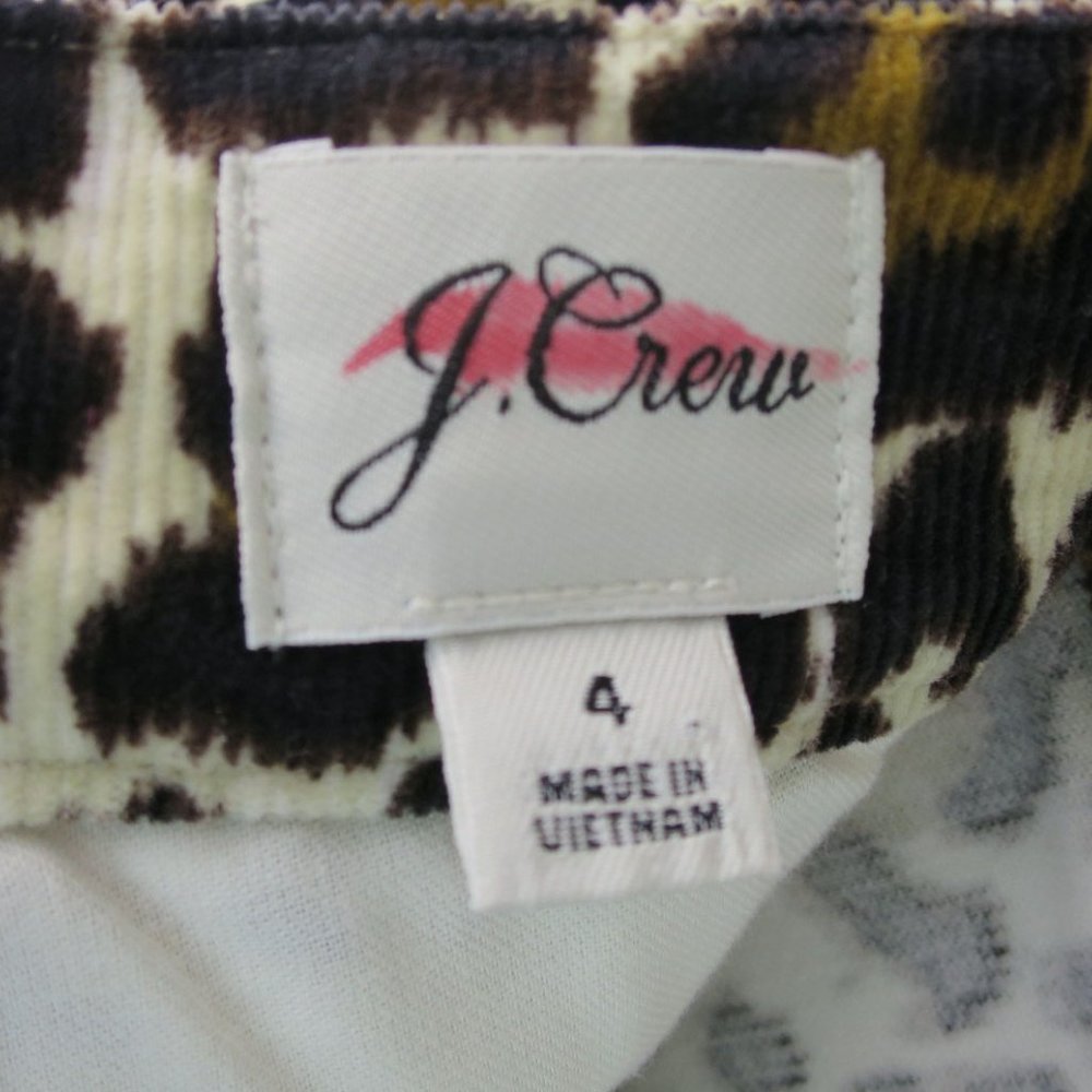 J.Crew Leopard Print Corduroy Buckle Mini Skirt - Picture 10 of 12